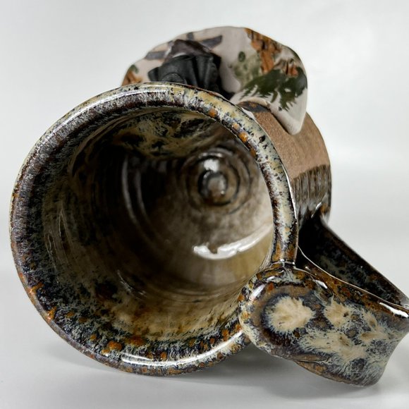 Train Leadville Colorado Coffee Cup Mug Studio Art Pottery Stoneware - Picture 8 of 10